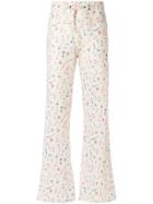 Olympiah Printed Flared Trousers - Multicolour