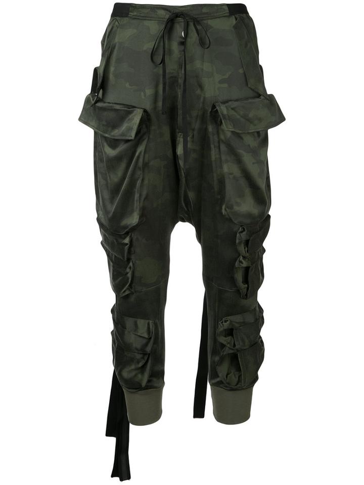 Unravel Project - Tapered Trousers - Women - Silk - S, Women's, Green, Silk