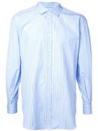 H Beauty & Youth Pinstripe Shirt, Men's, Size: Small, Blue, Cotton