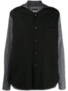 Comme Des Garçons Homme Plus Striped Panelled Shirt - Black