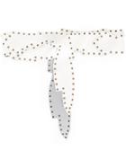 Philosophy Di Lorenzo Serafini Studded Waistbelt, Women's, Size: Small, White, Calf Leather
