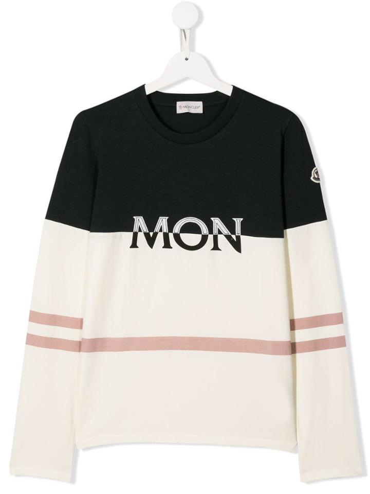 Moncler Kids Teen Logo Print T-shirt - White