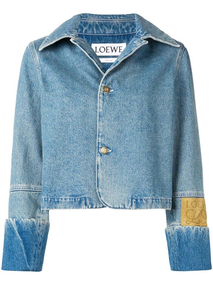 Loewe Cropped Denim Jacket - Blue