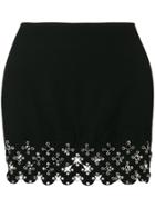 Paco Rabanne Cut-out Trim Mini Skirt - Black