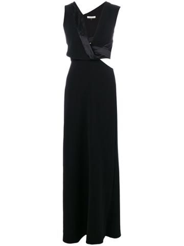 Halston Heritage Fitted Maxi Dress - Black
