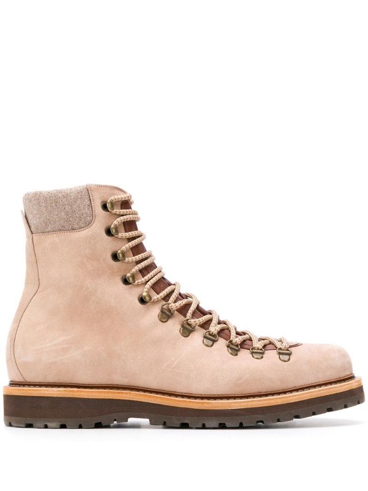 Brunello Cucinelli Lace-up Work Boots - Neutrals
