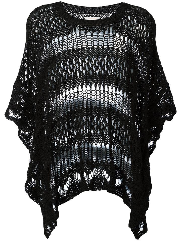 See By Chloé Cut-out Detail Knitted Top, Women's, Size: Small, Black, Cotton