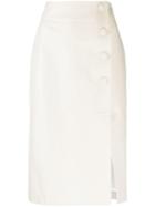 Drome Button-up Midi Skirt - White