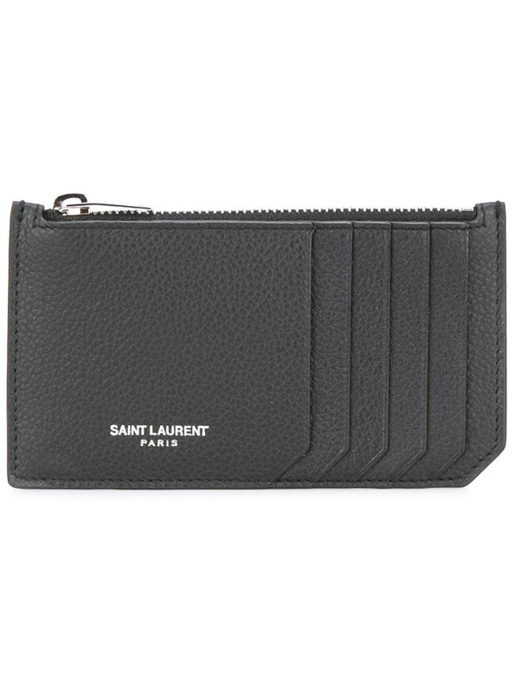 Saint Laurent 'paris 5 Fragments' Zip Pouch - Black