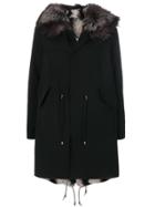 Furs66 Lined Hooded Parka - Black