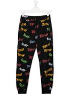 Jeremy Scott Junior Teen All-over Logo Track Trousers - Black
