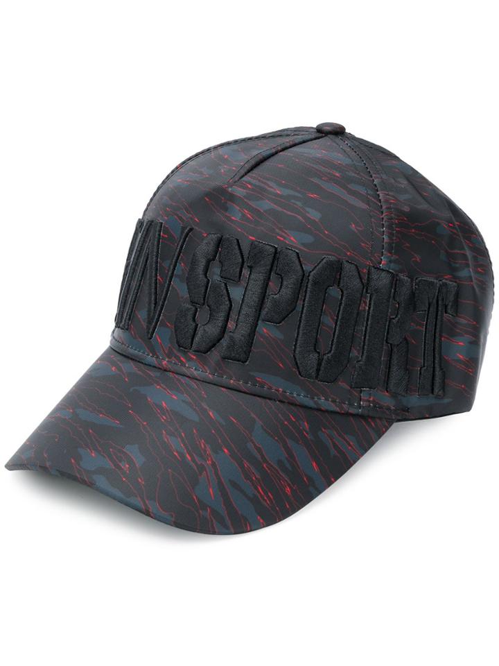 Plein Sport Embroidered Logo Baseball Cap - Grey