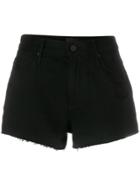 Rta Frayed Denim Shorts - Black
