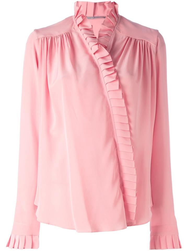 Ermanno Scervino Frill Detail Blouse - Pink & Purple