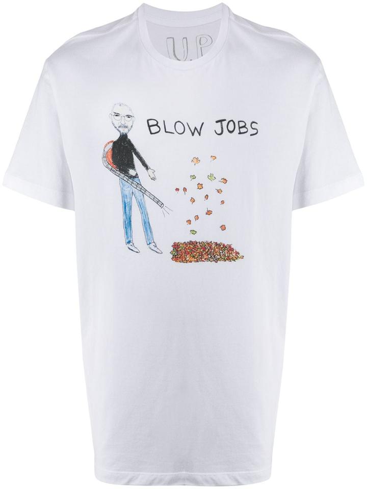 Unfortunate Portrait Illustration Print T-shirt - White