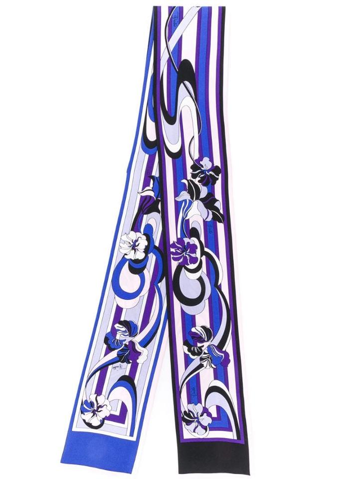Emilio Pucci Hanami Print Stole - Blue