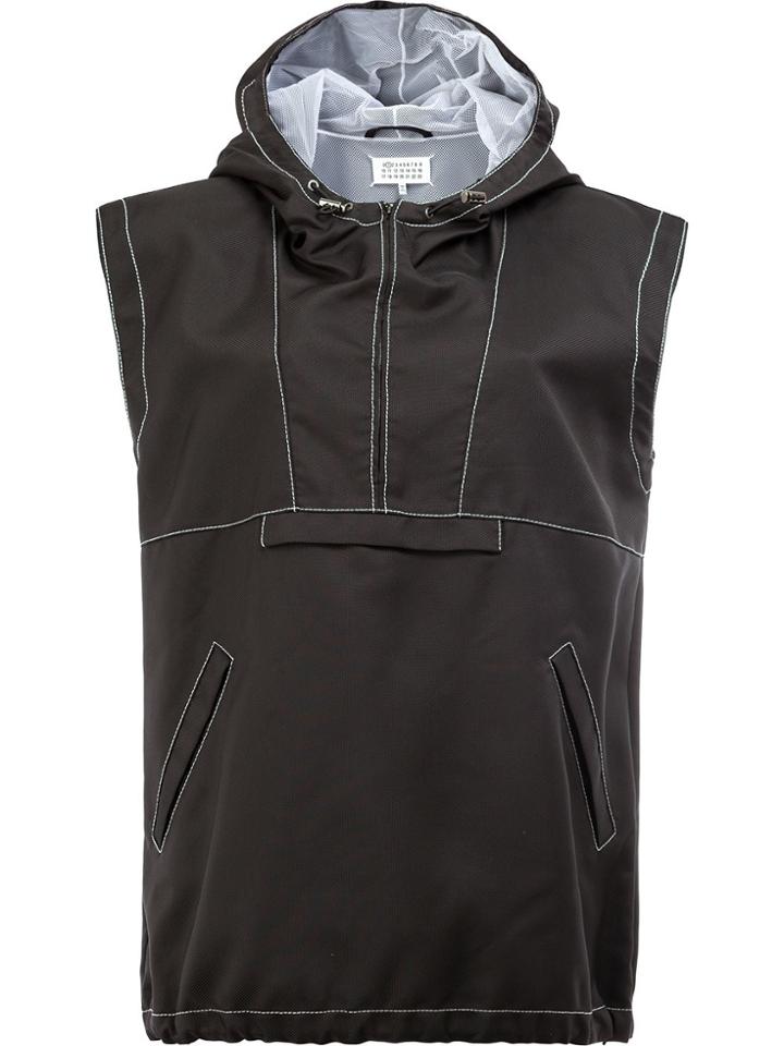 Maison Margiela Half Zip Hooded Jacket - Black