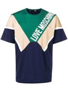 Love Moschino Panelled Colour Block T-shirt - Blue