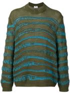 Acne Studios Distressed Striped Sweater - Green