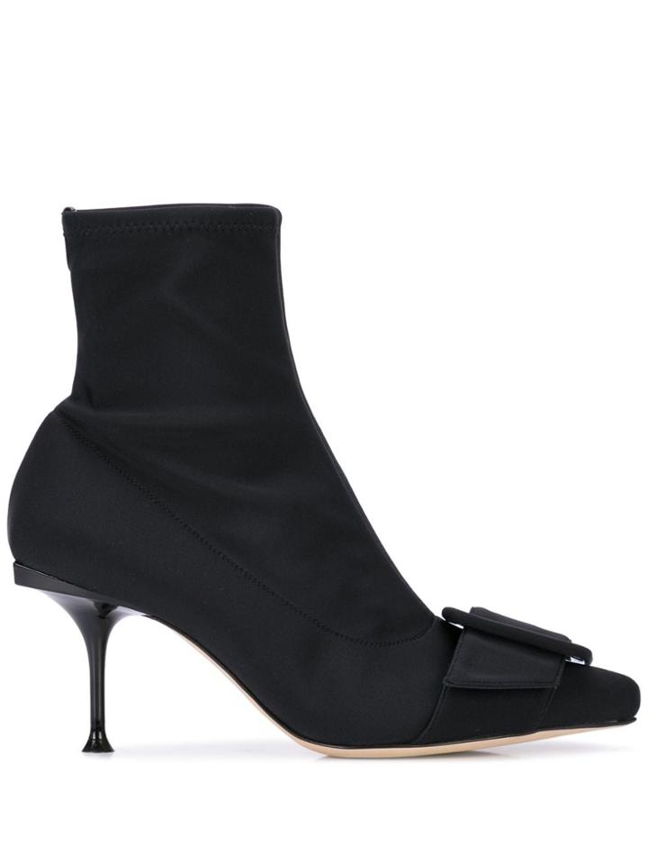 Sergio Rossi Neoprene Sock Boots - Black