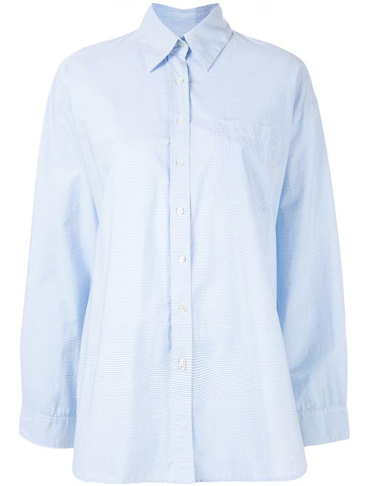 Venroy Oversized Poplin Shirt - Blue