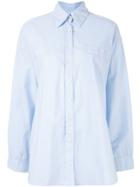 Venroy Oversized Poplin Shirt - Blue