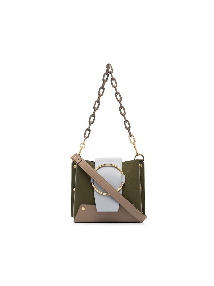 Yuzefi Green Delilah Chain Cross Body Bag
