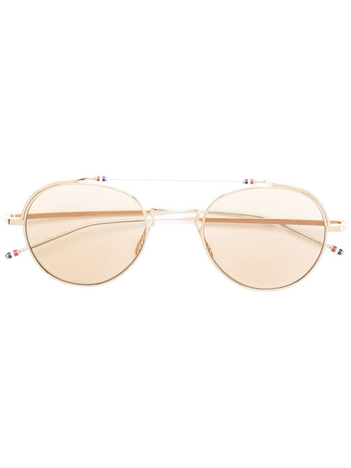 Thom Browne Eyewear Round Tinted Sunglasses - Gold
