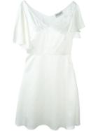 Saint Laurent Deconstructed Crepe Dress, Women's, Size: 40, White, Silk