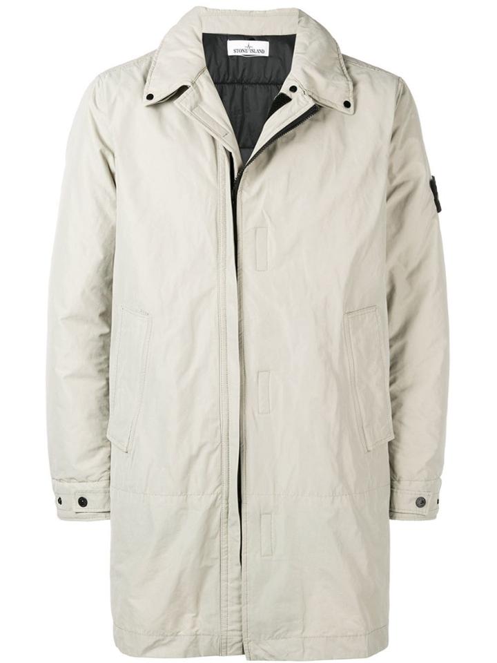 Stone Island Zipped Coat - Neutrals