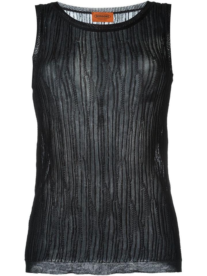 Missoni Semi Sheer Wrinkled Tank Top