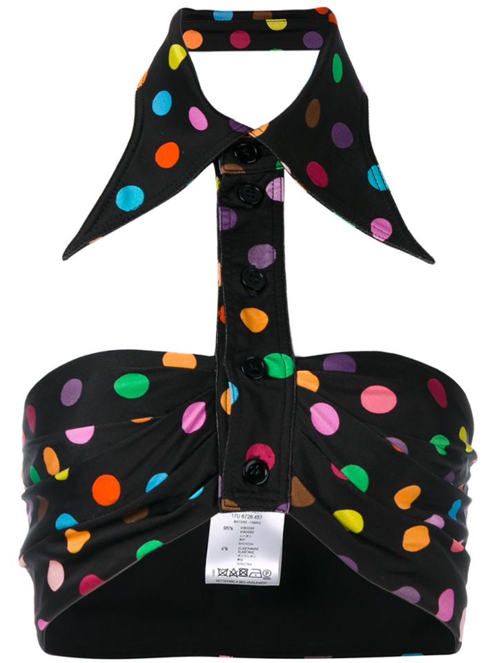 Givenchy Polka Dot Collared Bralette - Black