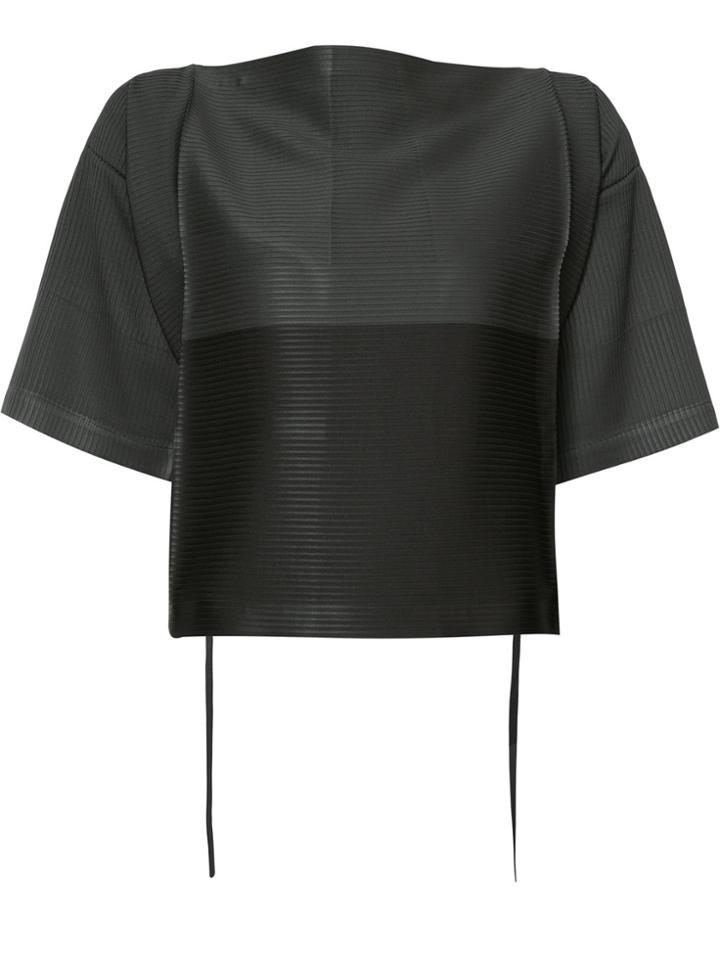 Issey Miyake Tie-waist Wide-sleeve Top - Grey