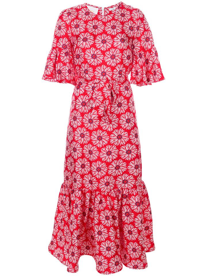 La Doublej Curly Swing Patterned Dress - Red