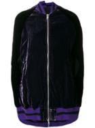 Unravel Project Crew Neck Unravelled Detail Cape - Pink & Purple