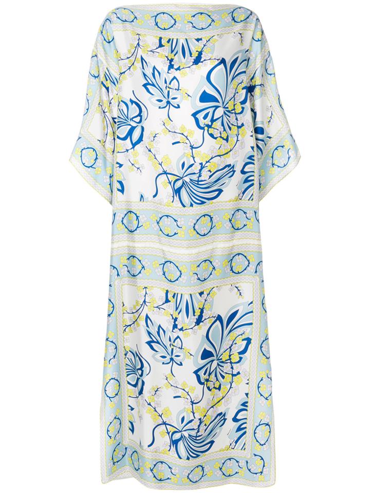 P.a.r.o.s.h. Printed Kaftan Dress - White
