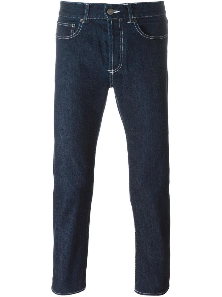 Givenchy Slim Fit Jeans, Men's, Size: 31, Blue, Cotton/calf Leather