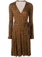 Dvf Diane Von Furstenberg Leopard Wrap Dress - Brown