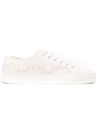 Simone Rocha Lace Up Embellished Sneakers - White