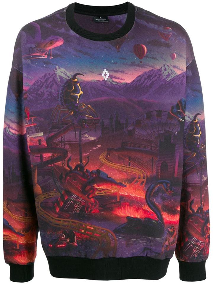 Marcelo Burlon County Of Milan Fantasy Print Sweatshirt - Purple