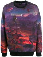 Marcelo Burlon County Of Milan Fantasy Print Sweatshirt - Purple