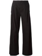 Stephan Schneider - High-waisted Wide Trousers - Women - Cotton - M, Women's, Black, Cotton