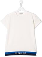 Moncler Kids Logo Knitted T-shirt - White