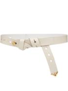 Fendi Skinny Wrap Belt - White