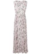 Giuseppe Di Morabito Floral Print Tiered Dress - Pink & Purple