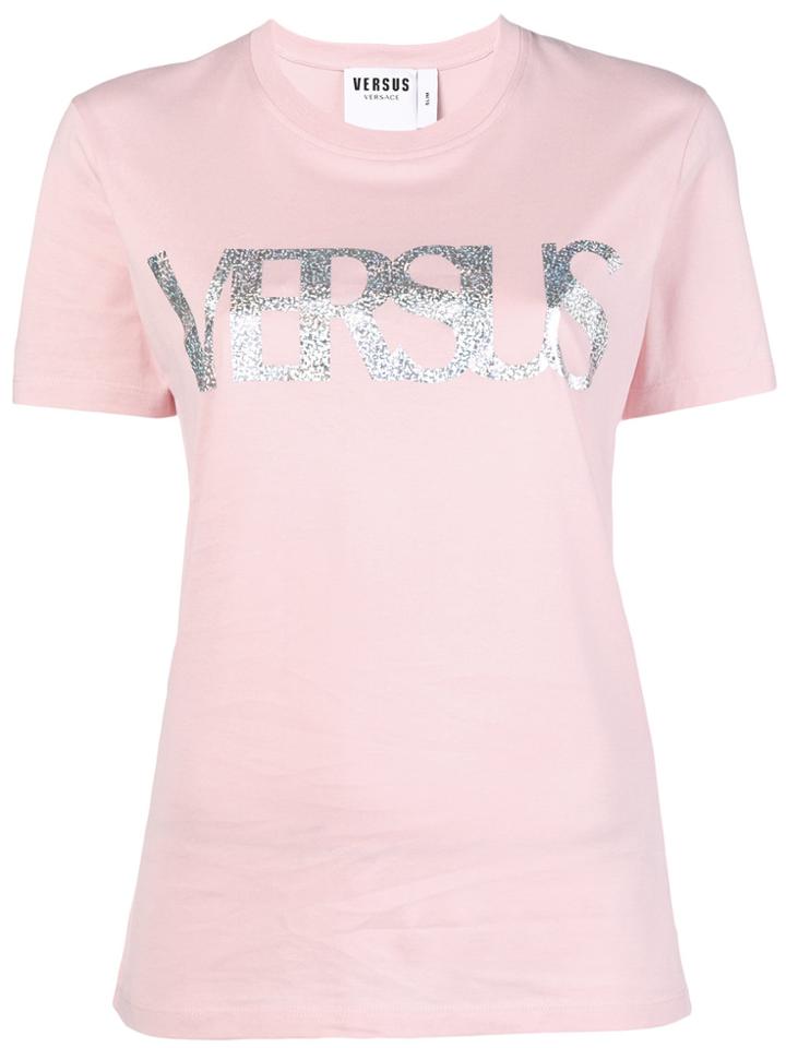 Versus Front Logo T-shirt - Pink & Purple