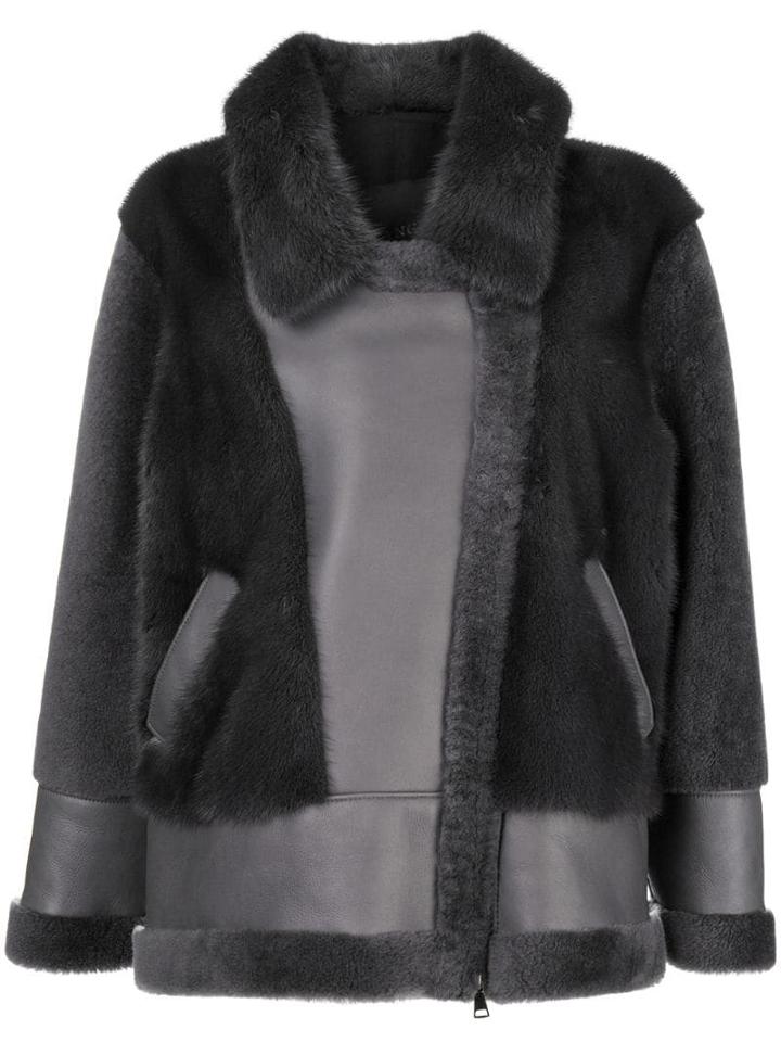 Blancha Oversized Panelled Jacket - Neutrals