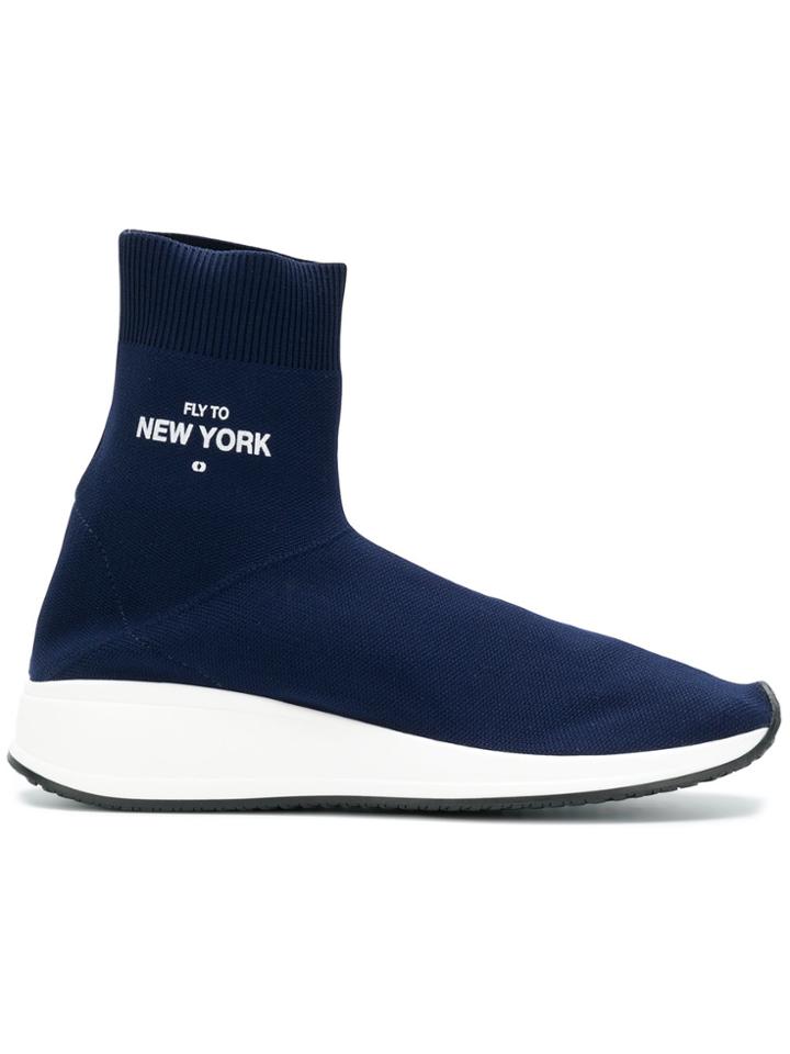 Joshua Sanders Fly To New York Sneakers - Blue