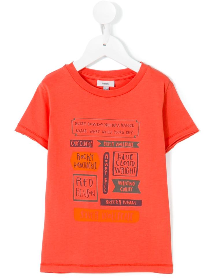 Knot - Range Name T-shirt - Kids - Cotton - 6 Yrs, Red