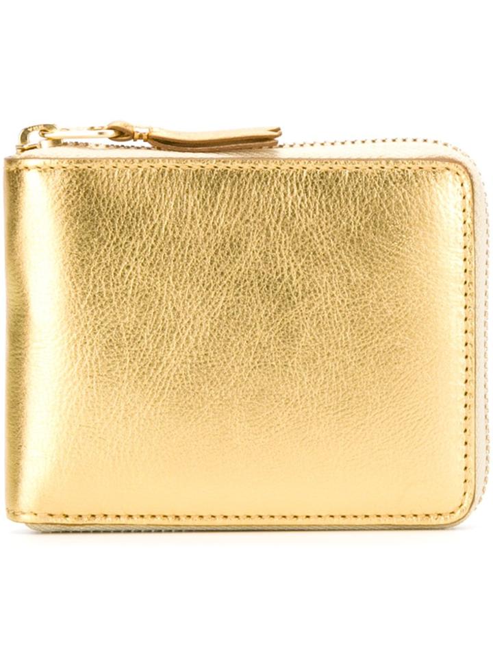 Comme Des Garçons Wallet 'gold Line' Wallet - Metallic